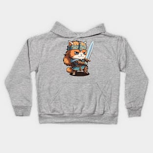 Dungeons and Dragons Barbarian Cat Chibi Kids Hoodie